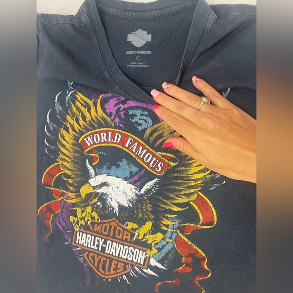 Harley-Davidson Black Tank Top with Eagle Graphic - Picture 3 of 3